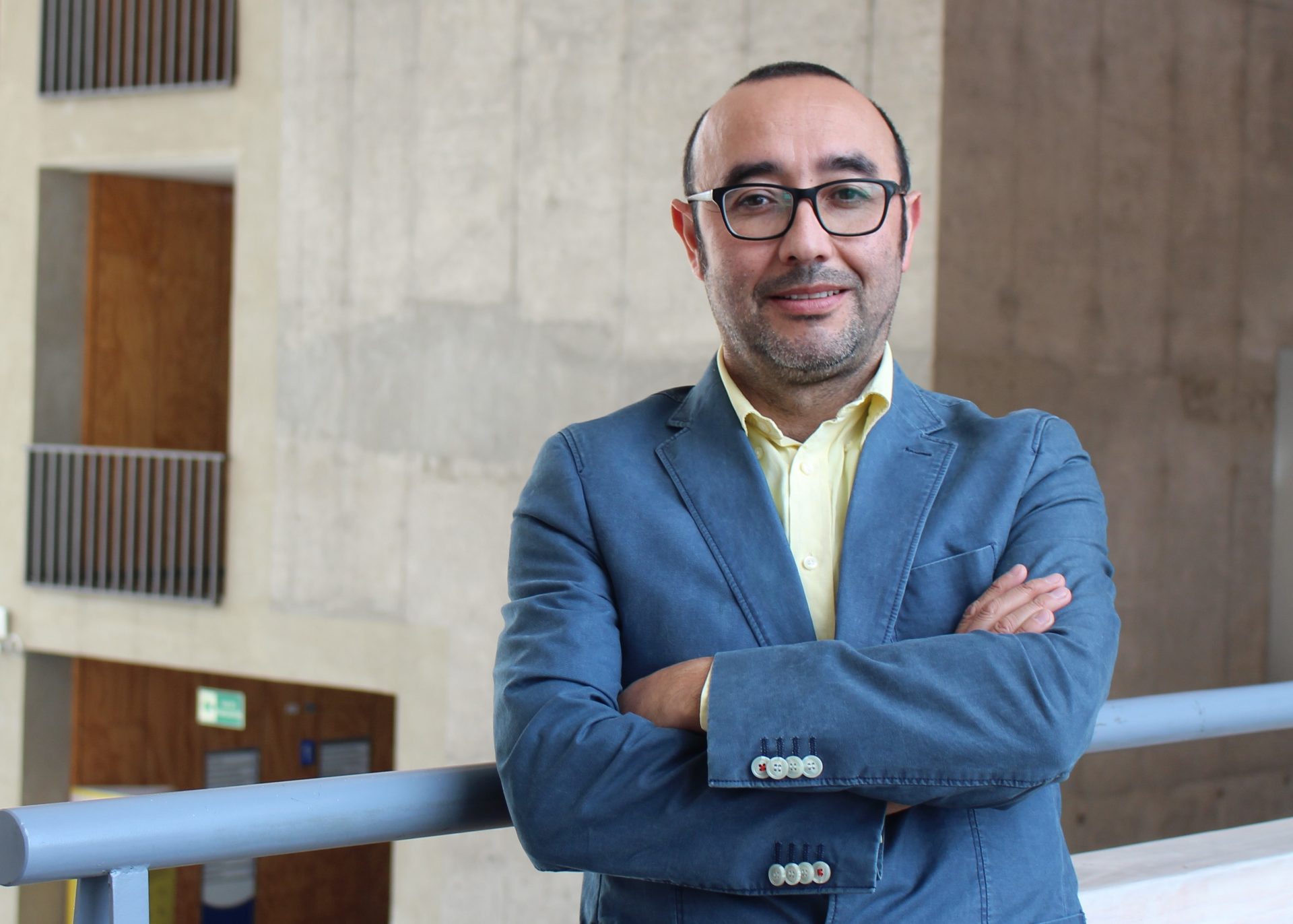 Maximiliano Rivera en dependencias de la UTFSM